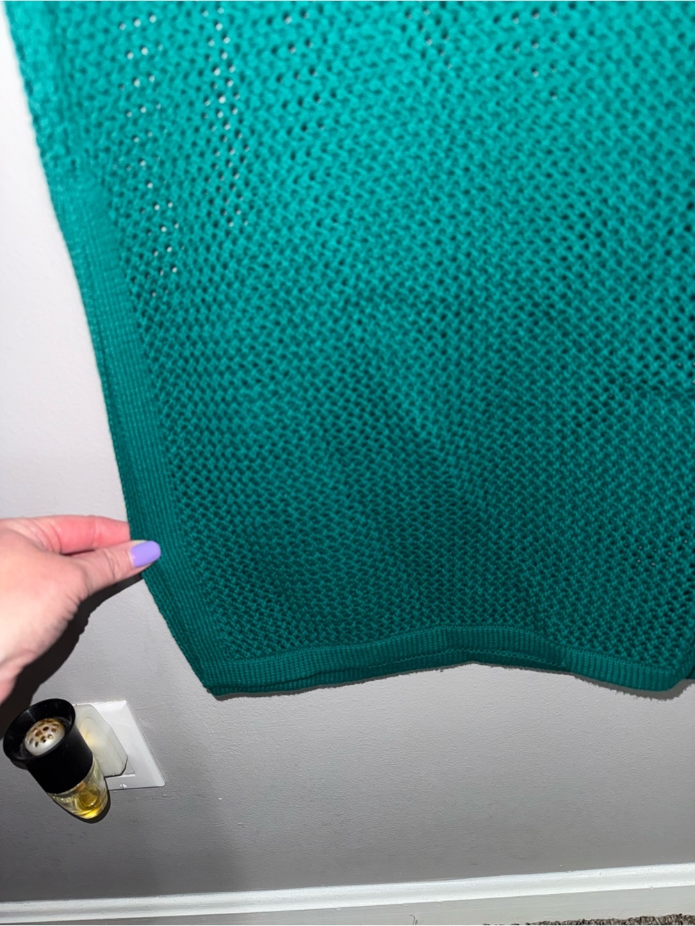 Time and Tru Women’s Emerald Green Crochet Swim Cover-Up Dress XL - Picture 3 of 6